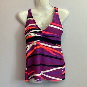 Champion purple striped racerback tank top Sz small